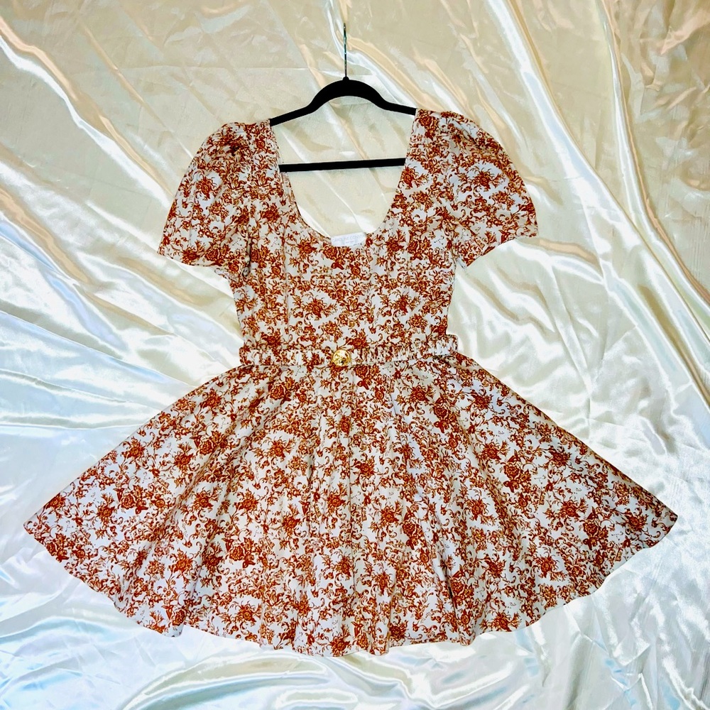 Caroline Constas Nia Dress in Rust